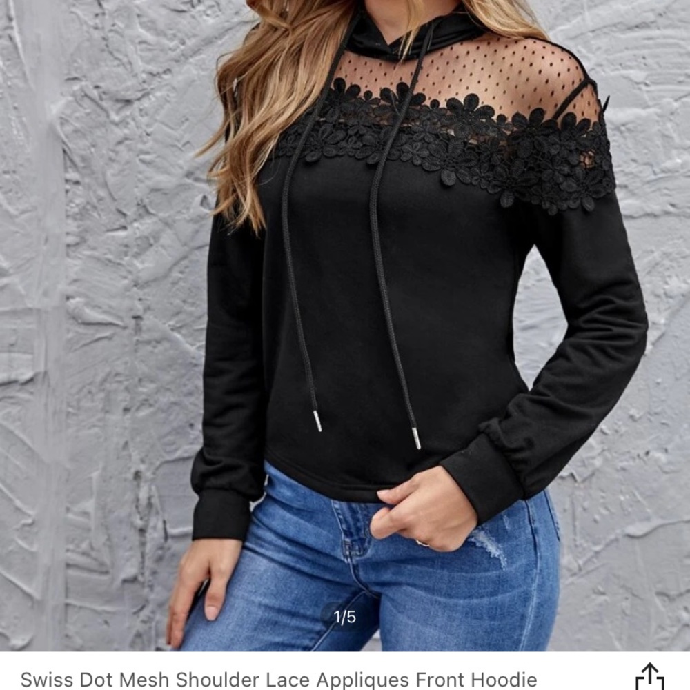 Shein black long sleeve shirt